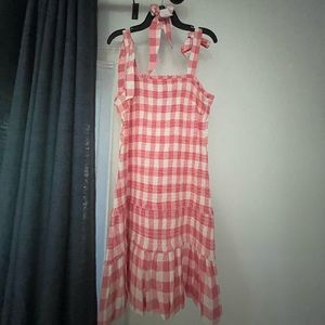 Never been worn, red checkered dress